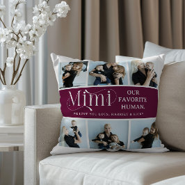 Sentimentalt fotokollage Mimi-ärvdelinje  Kudde