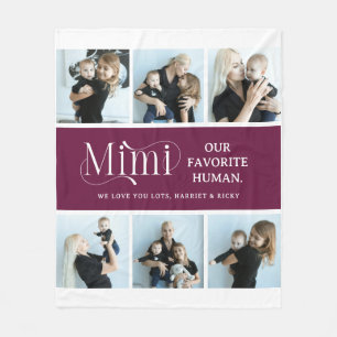 Sentimentalt fotokollage Mimi- minnessak Fleecefilt