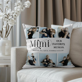 Sentimentalt fotokollage Mimi- minnessak  Kudde