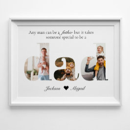 Sentimentalt fotopassage för Pappa, unik gåva för Poster
