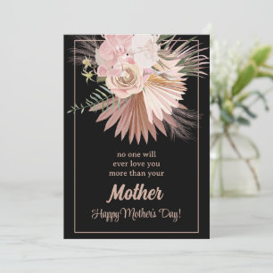 Sentimentalt lantlig blommig morsdagskort julkort