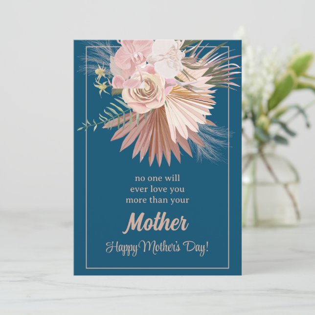 Sentimentalt lantlig blommig morsdagskort julkort (Stående Fram)