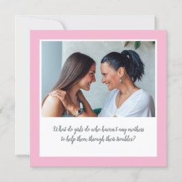 Sentimentalt två foto och citat Mors dag Kort