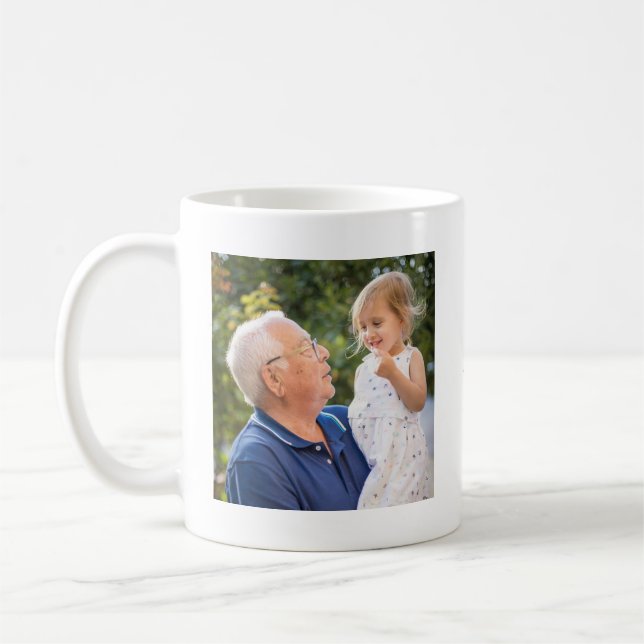 Sentimentalt Världens Bästa Farfar Foto Minnessake Kaffemugg (Vänster)