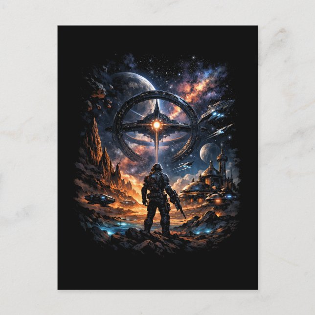 Sentinel of the Star Gate Vykort (Framsida)