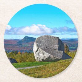 Sentinel Sten, Sjö Willoughby, Vermont Underlägg Papper Rund