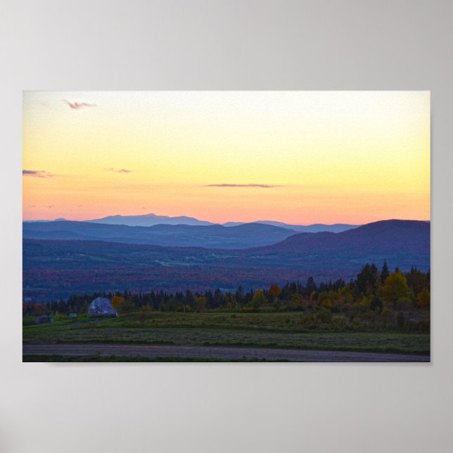 Sentinel Sten Vermont Sunset Poster (Framsidan)