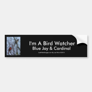 Sentinels Blue Jay och Cardinal av Lee Hiller Bildekal