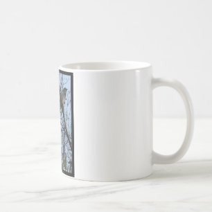 Sentinels Blue Jay och Cardinal av Lee Hiller Kaffemugg