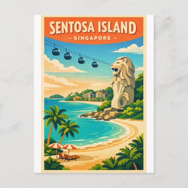 Sentosa Island, Singapore resa Vykort (Framsida)