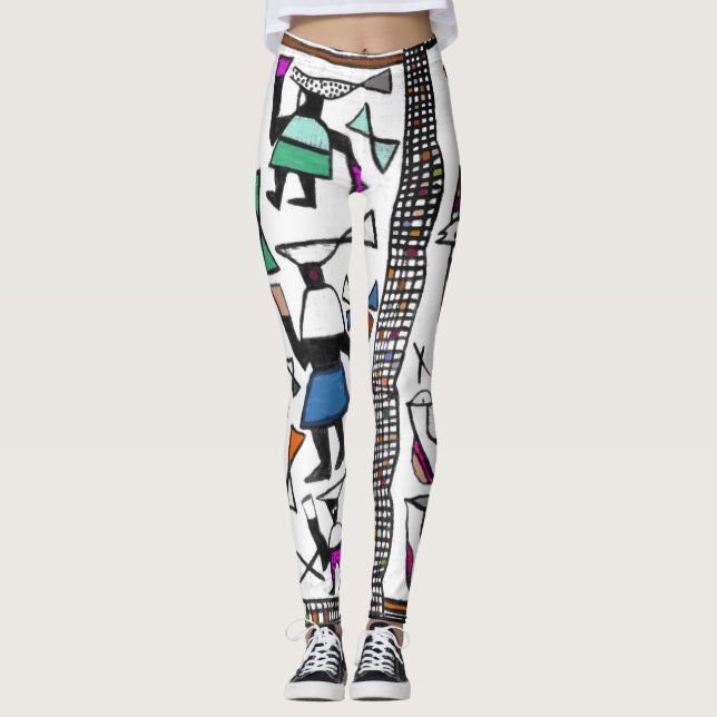 Senufo African Print Leggings (Framsida)