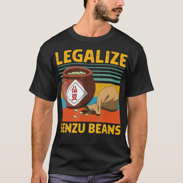  Senzu Beans Design  T Shirt (Framsida)