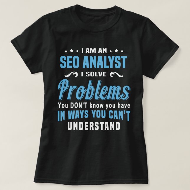 SEO-analytiker T Shirt (Design framsida)