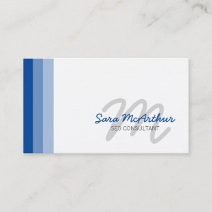 SEO Consultant Internet Skills Cursive Monogram Visitkort