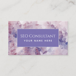 SEO Consultant Rosa Lila Mosaic Mönster Modern Visitkort
