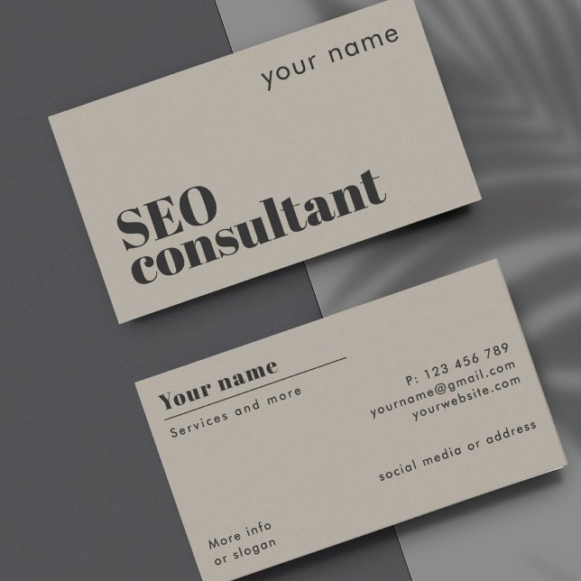 SEO-konsult modern visitkort (Skapare uppladdad)