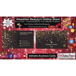 SEO Marknadsföring Elegant Guld & Svart Glitter QR Visitkort