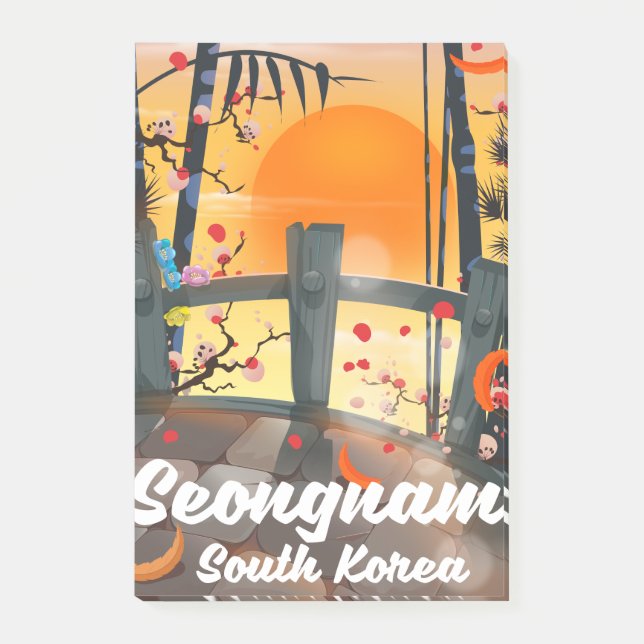 Seongnam Sydkorea reseinformation affisch Post-it Block (Framsida)