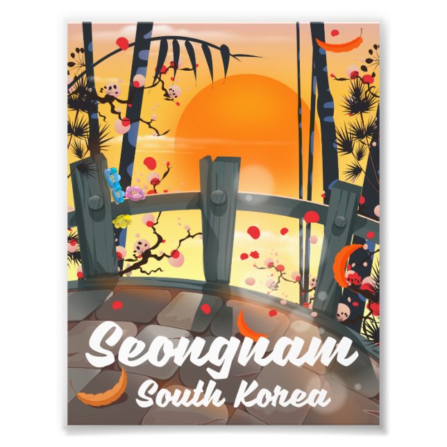Seongnam Sydkorea reseinlägg Fototryck (Framsidan)