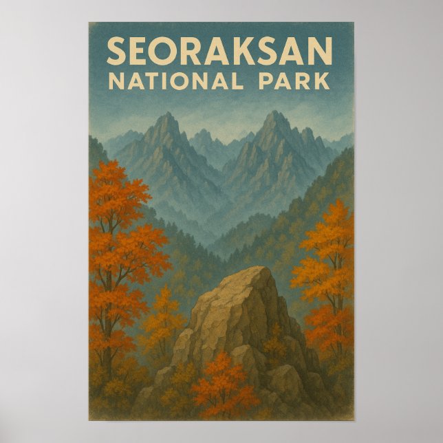 Seoraksan nationalpark poster (Framsidan)