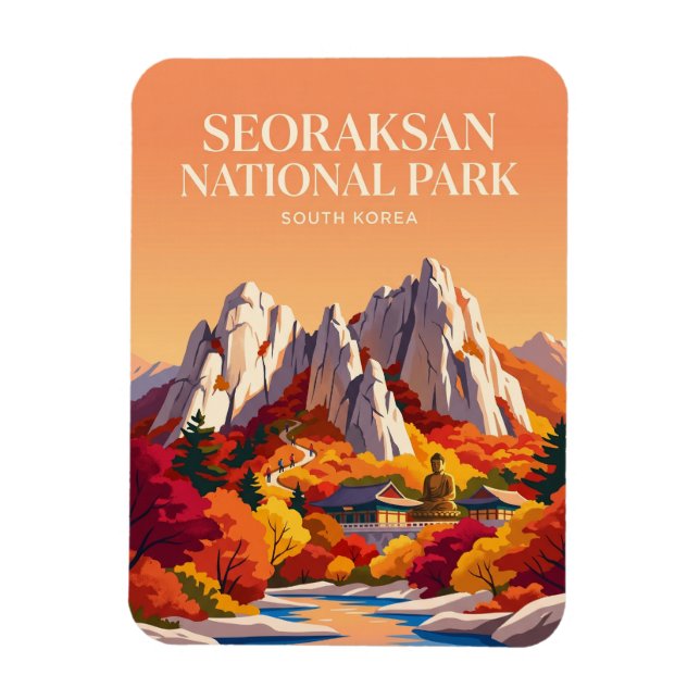 Seoraksan nationalpark Sydkorea Magnet (Vertikal)