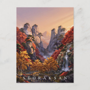 Seoraksan nationalpark Sydkorea Resa Vykort