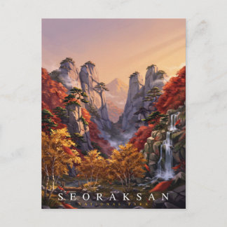 Seoraksan nationalpark Sydkorea Resa Vykort