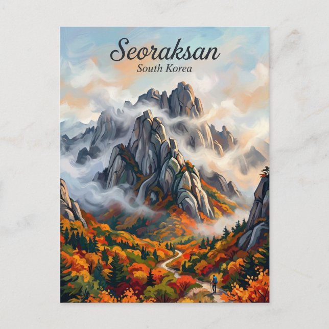 Seoraksan nationalpark Sydkorea Vykort (Framsida)