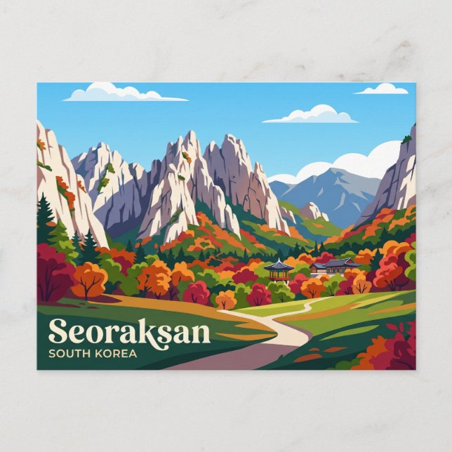 Seoraksan nationalpark Sydkorea Vykort (Framsida)