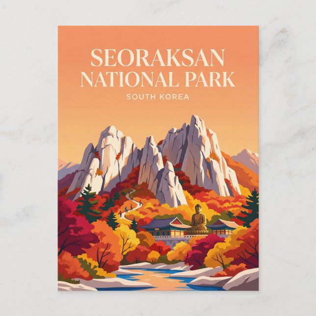Seoraksan nationalpark Sydkorea Vykort (Framsida)