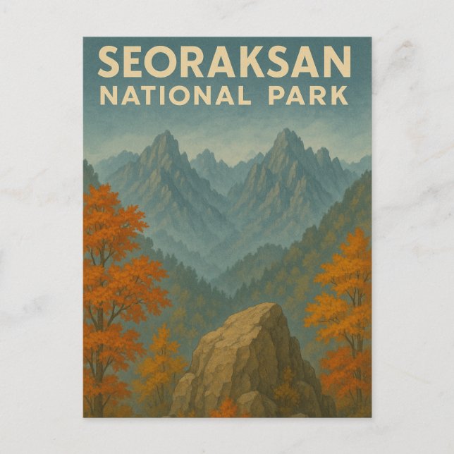 Seoraksan nationalpark vykort (Framsida)