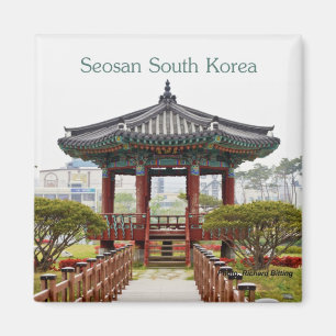 Seosan Sydkorea reser souvenirkylmagneter Magnet