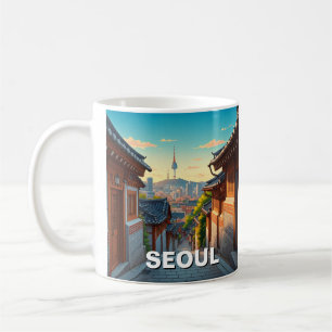 Seoul Bukchon South Korea Sunset Kaffemugg