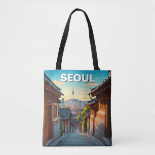 Seoul Bukchon South Korea Sunset Tygkasse
