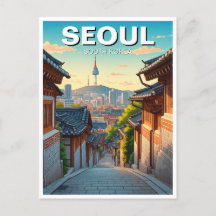 Seoul Bukchon South Korea Sunset