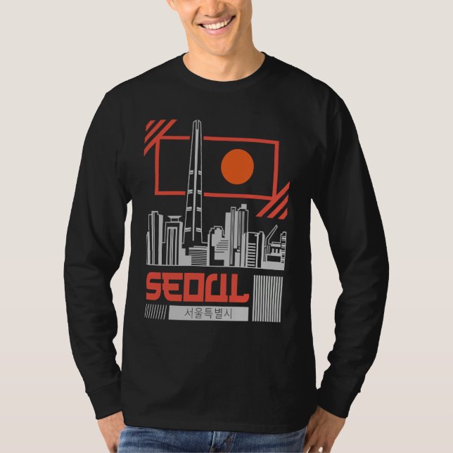 Seoul Capital City of South Korea Hangul Korean Wr T Shirt (Framsida)