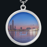 Seoul Capital of South Korea City Skyline Silverpläterat Halsband<br><div class="desc">Seoul Capital of South Korea City Skyline</div>