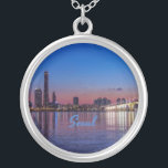 Seoul Capital of South Korea City Skyline Silverpläterat Halsband<br><div class="desc">Seoul Capital of South Korea City Skyline</div>