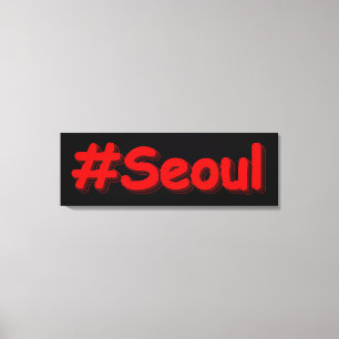 "#Seoul" Cute Design. Köp nu Canvastryck