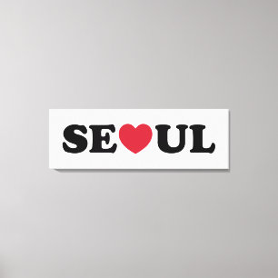 Seoul Kärlek Heart Canvastryck