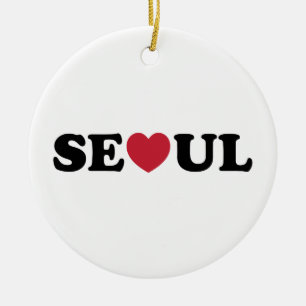 Seoul Kärlek Heart Julgransprydnad Keramik