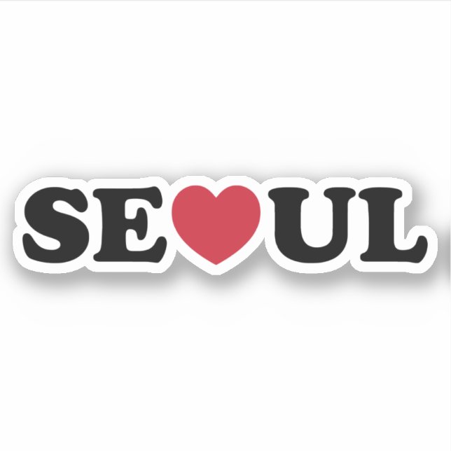 Seoul Kärlek Heart Klistermärken (Framsida)