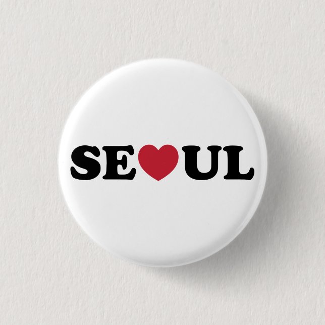 Seoul Kärlek Heart Knapp (Framsida)