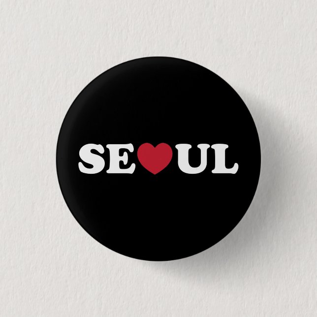 Seoul Kärlek Heart Knapp (Framsida)