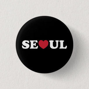 Seoul Kärlek Heart Knapp