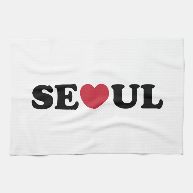 Seoul Kärlek Heart Kökshandduk (Horisontell)