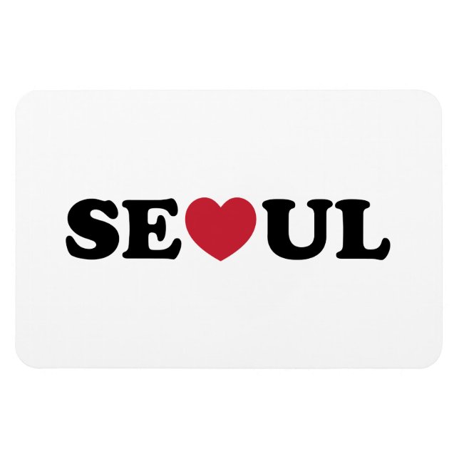 Seoul Kärlek Heart Magnet (Horisontell)