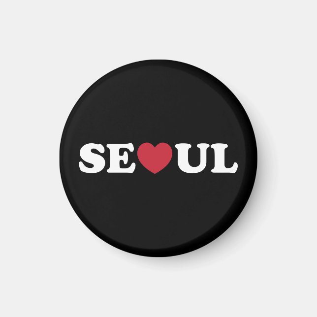 Seoul Kärlek Heart Magnet (Framsidan)