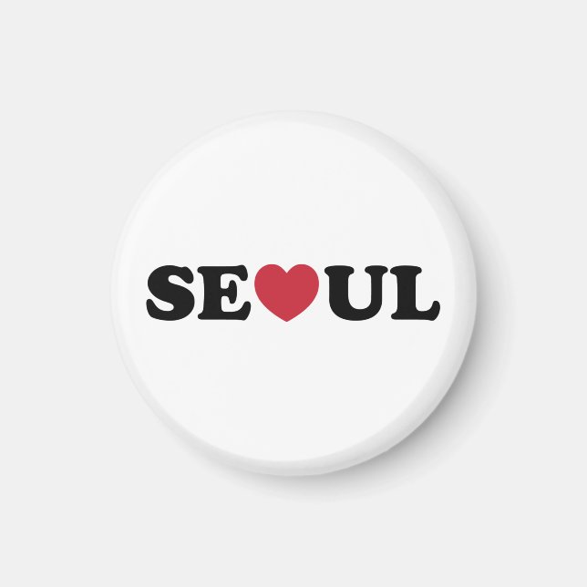 Seoul Kärlek Heart Magnet (Framsidan)