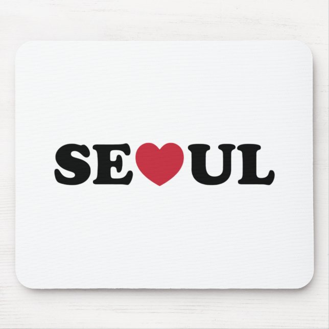 Seoul Kärlek Heart Musmatta (Framsidan)